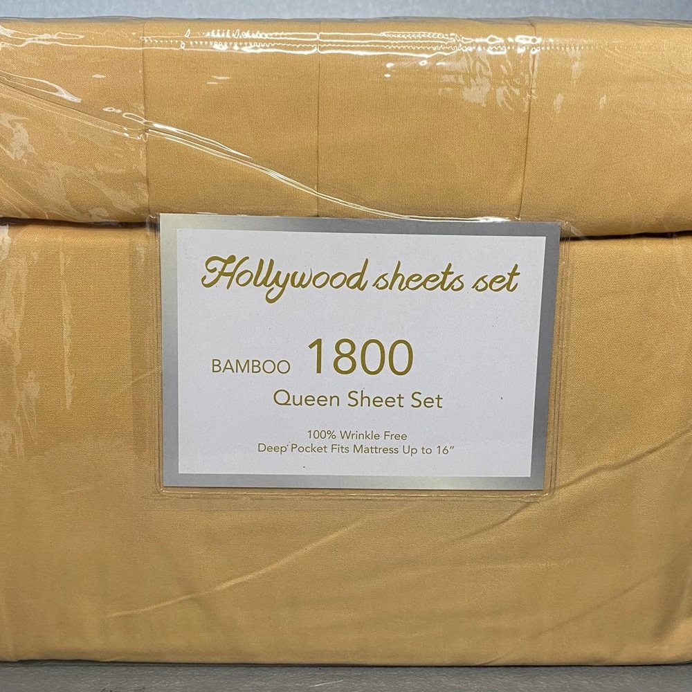 Bamboo 1800 Queen Sheet Set - Gold